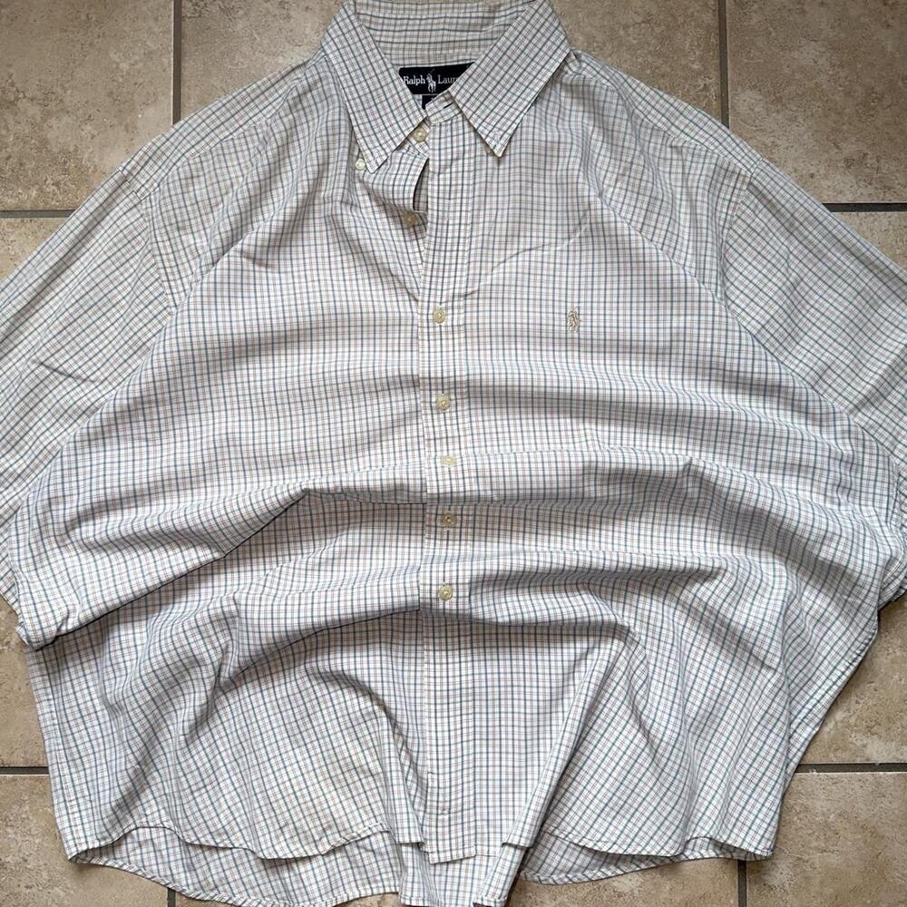 Ralph Lauren Blaire Short Sleeve Dress Shirt - Size XL
